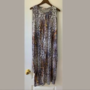 Asymmetrical/ Animal print T shirt Dress